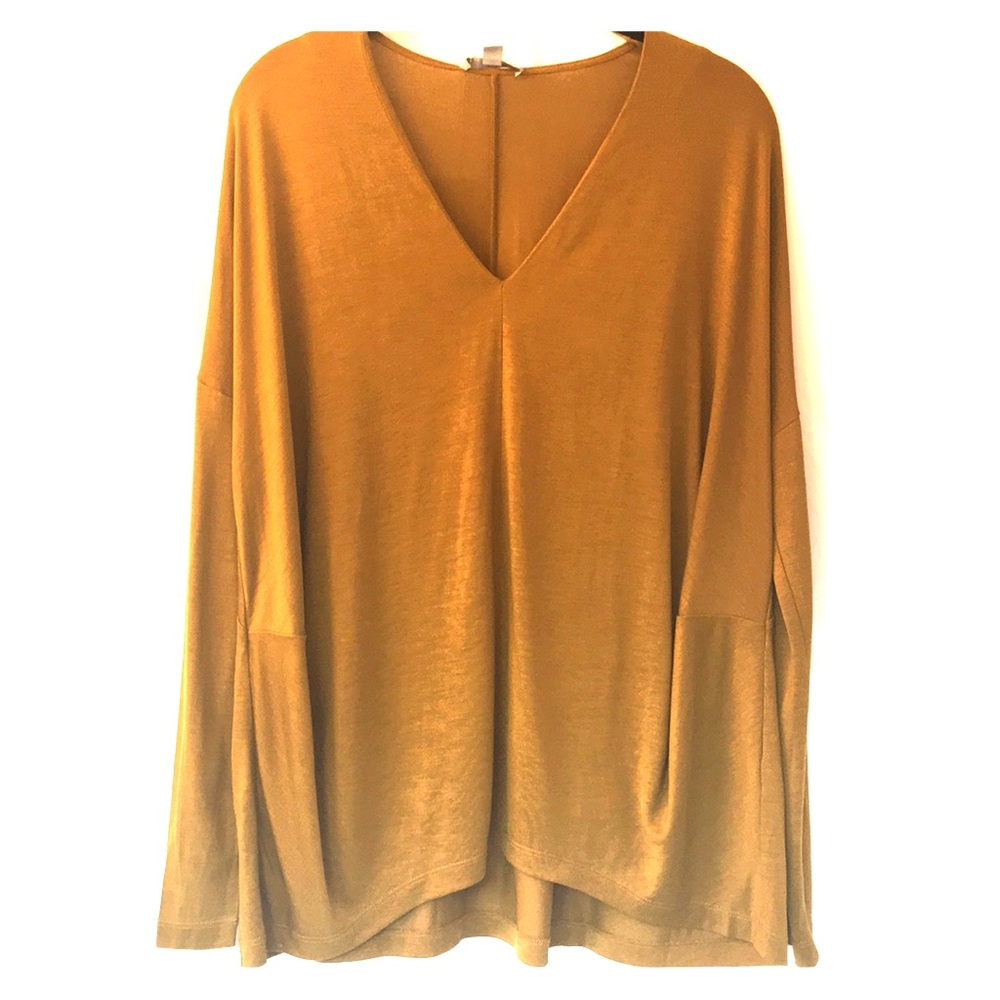 COS long sleeved V-neck top size S